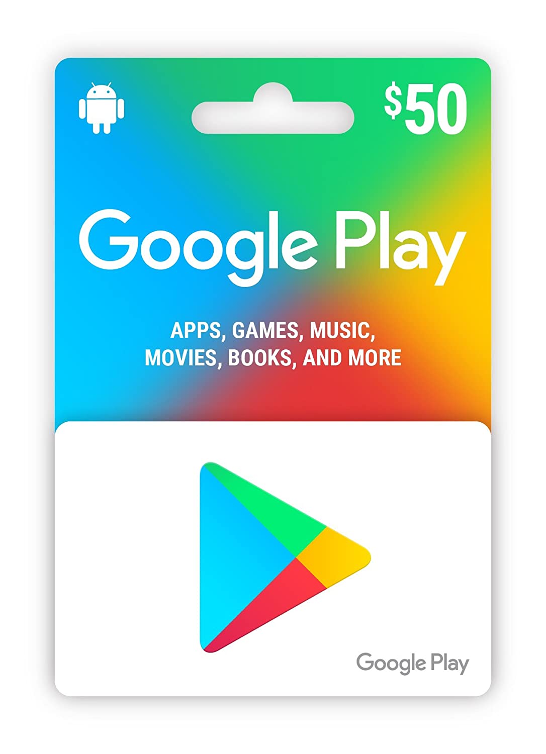 گیفت کارت 50 دلاری گوگل پلی